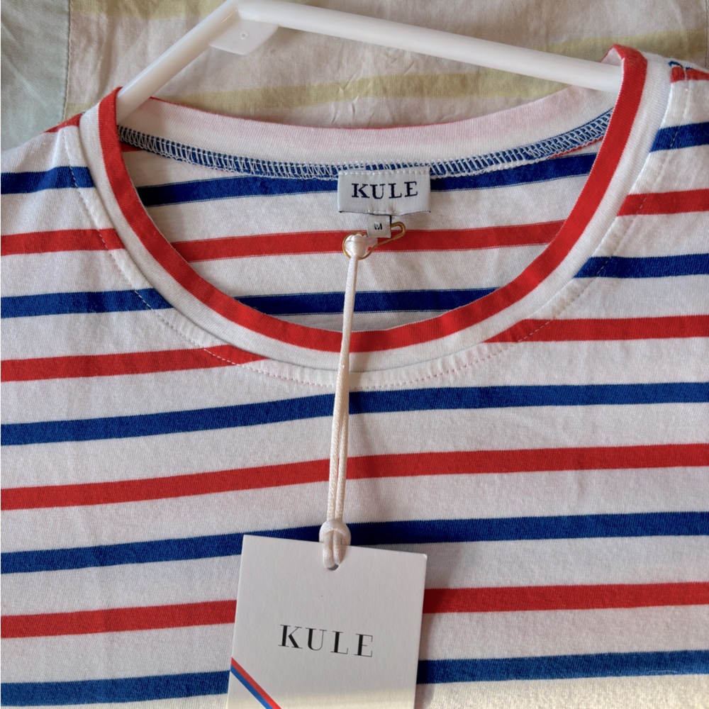 KULE striped tee M White/True Blue/Poppy